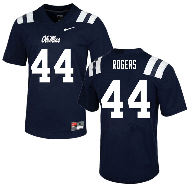 Men #44 Payton Rogers Ole Miss Rebels College Football Jerseys Sale-Navy